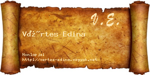 Vértes Edina névjegykártya